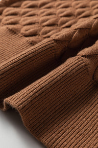 KaleaBoutique Comfortable Fish Scale Textured Knit Ribbed Crew Neck Short Sleeve Sweater - KaleaBoutique.com