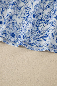 KaleaBoutique Stylish Floral Print Knot Straps High Waist Flared Maxi Dress - KaleaBoutique.com