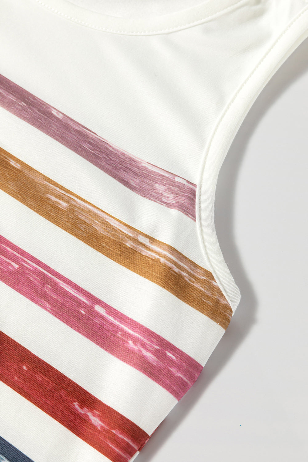 Rainbow Round Neck Tank Top - KaleaBoutique.com