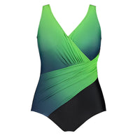 Women's Ombre Wrap-Front One-Piece Swimsuit by Kalea Boutique - KaleaBoutique.com