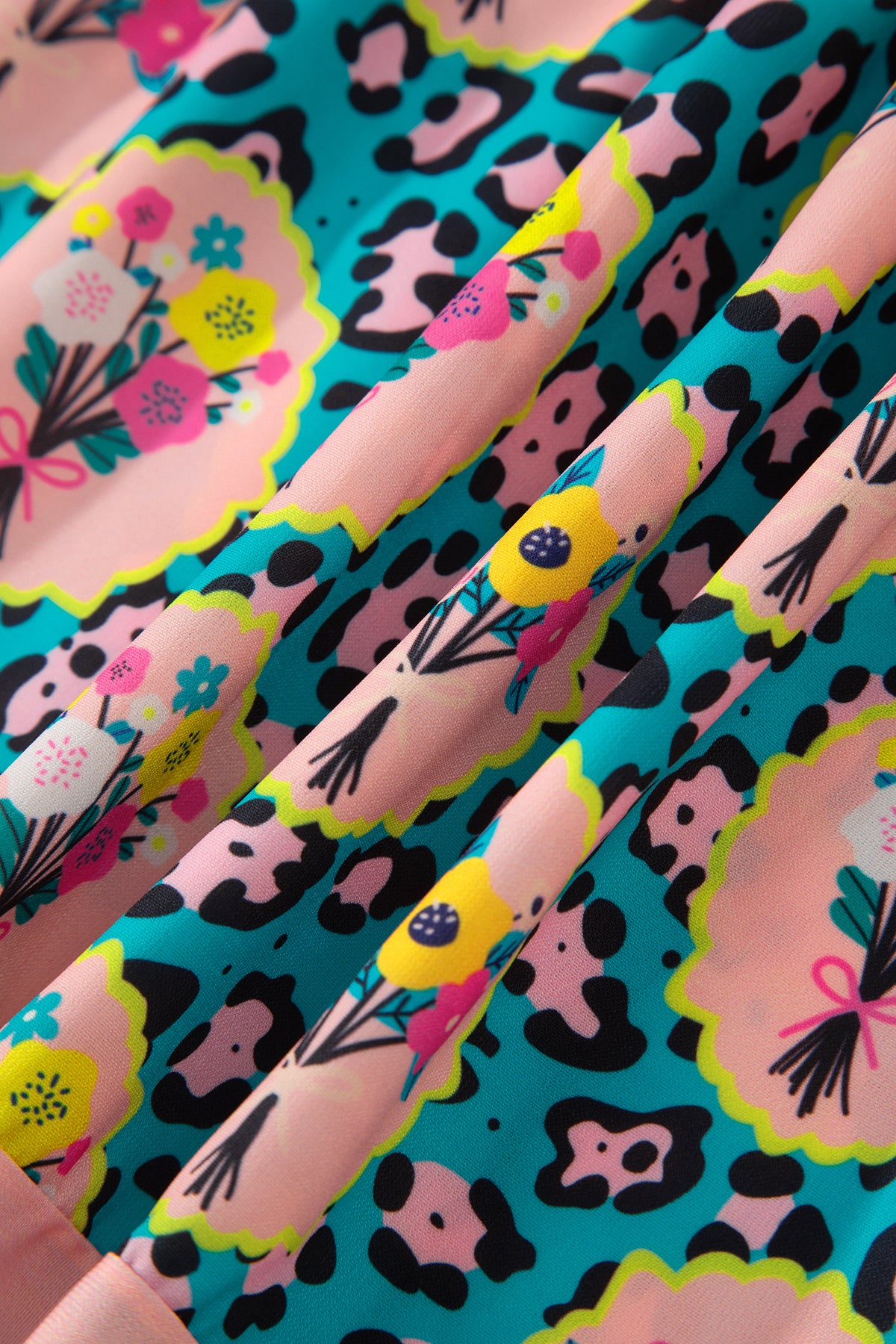 KaleaBoutique Classic Stylish Leopard Floral Short Dress - KaleaBoutique.com
