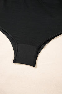 Solid Color U Neck Padded Plus Size One Piece Swimsuit - KaleaBoutique.com