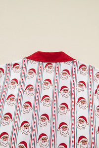 KaleaBoutique Stylish Santa & Stripes Ruffle PJ Set - KaleaBoutique.com