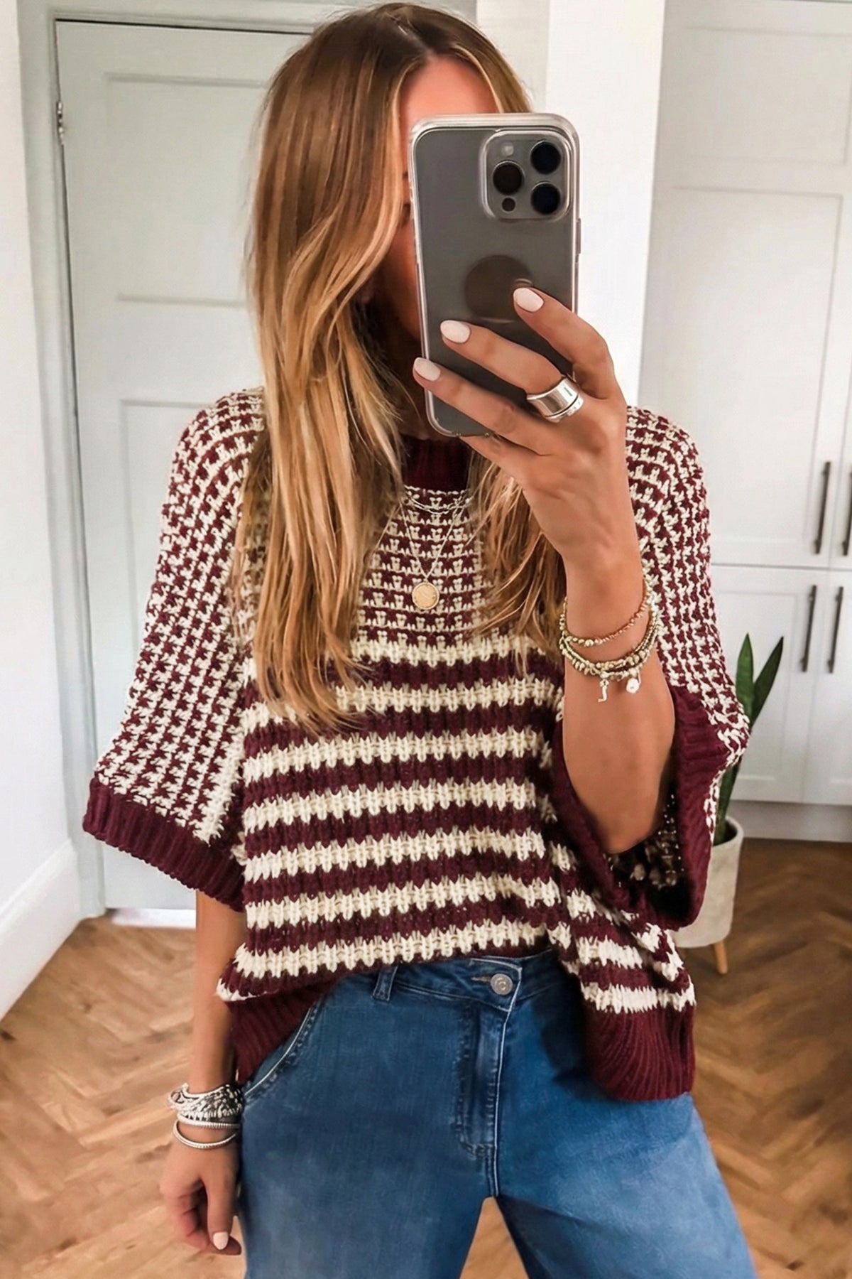 KaleaBoutique Comfortable 3/4 Draped Sleeve Slouchy Sweater - KaleaBoutique.com