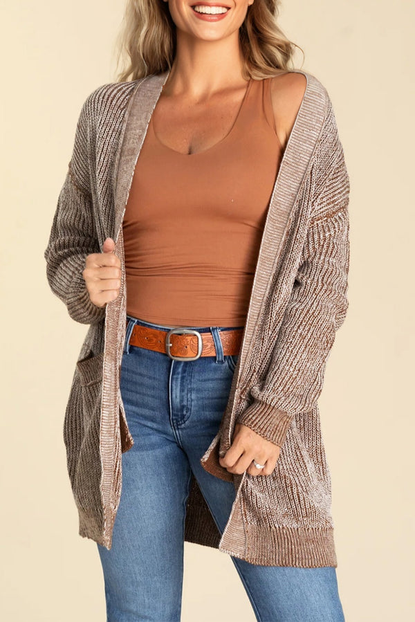 KaleaBoutique Comfortable Solid Open Knit Cardigan with Pockets - KaleaBoutique.com