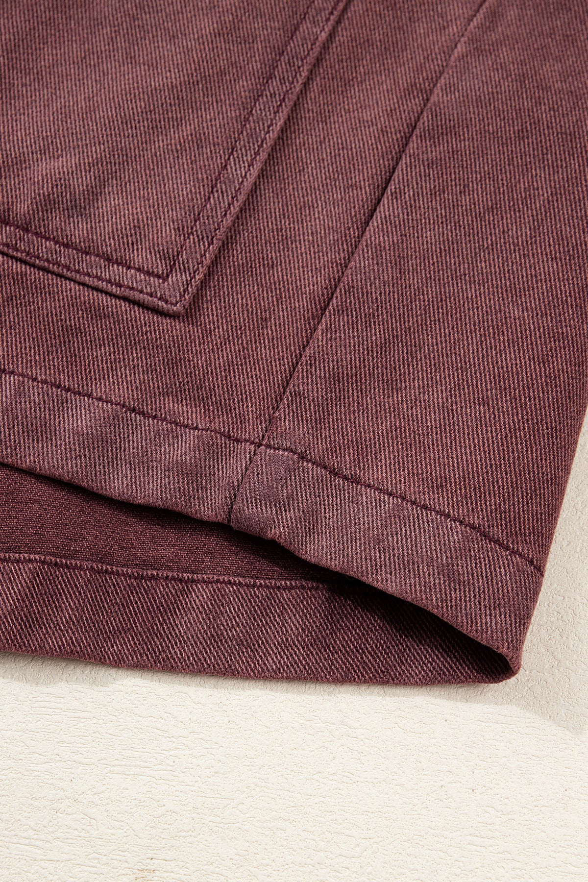 Corduroy Collar Zipped Front Denim Jacket - KaleaBoutique.com