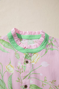 KaleaBoutique Comfortable Floral Print Short Puff Sleeve High Waist Tiered Maxi Dress - KaleaBoutique.com