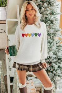 Chenille Graphic Drop Shoulder Holiday Sweater - KaleaBoutique.com