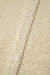 KaleaBoutique Stylish Buttoned Front Rolled Hem Cap Sleeve Sweater Top - KaleaBoutique.com