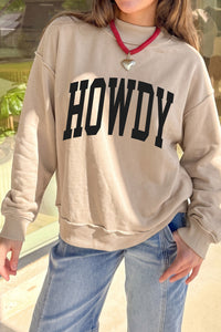 KB Apricot Howdy Yeehaw Reversible Western Sweatshirt - KaleaBoutique.com