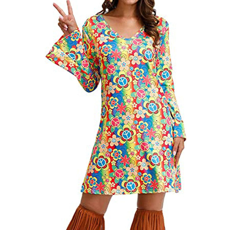 Hippie Clothing Print Dress Women - KaleaBoutique.com