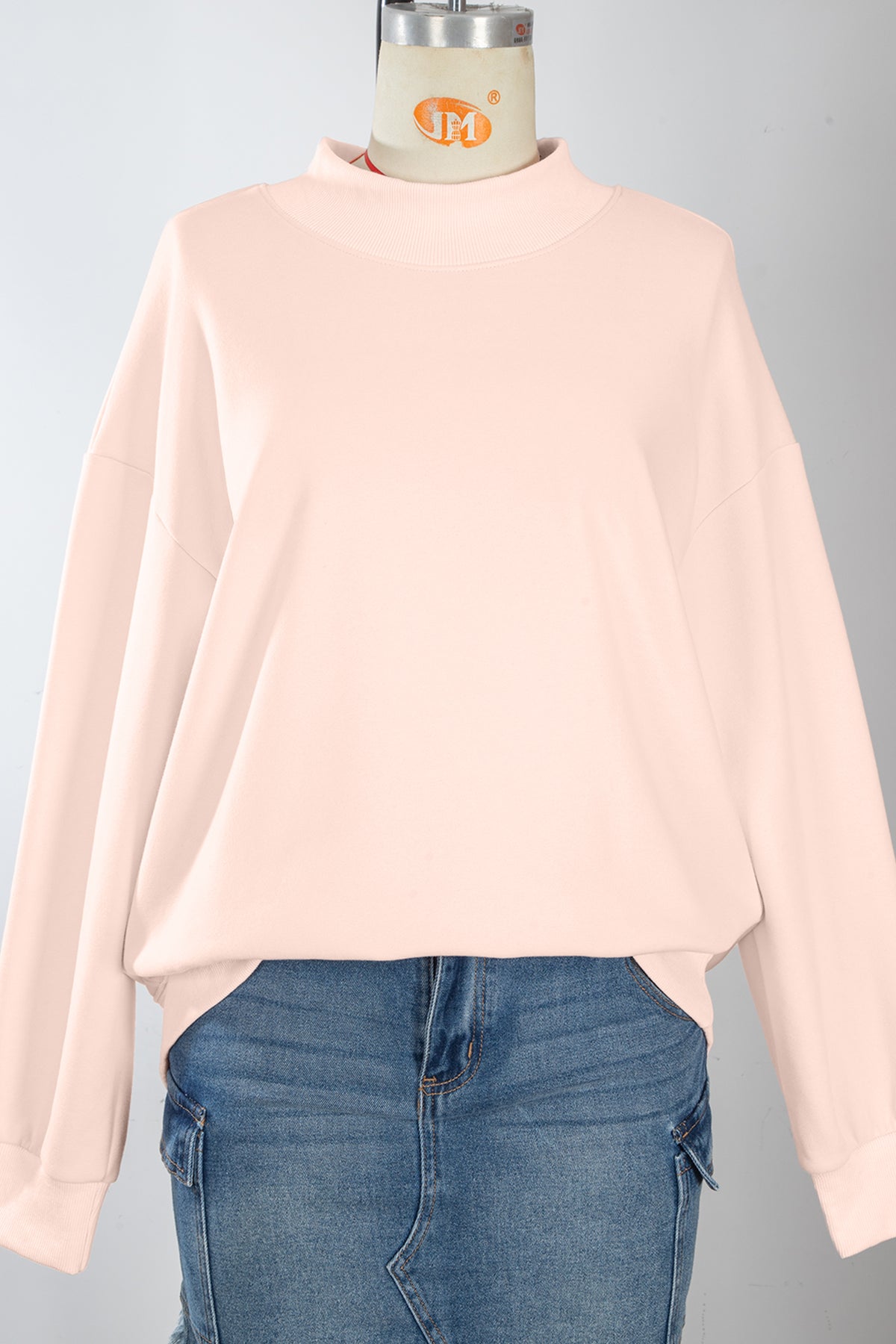 KaleaBoutique Comfortable Oversize Mock Neck Sweatshirt - KaleaBoutique.com