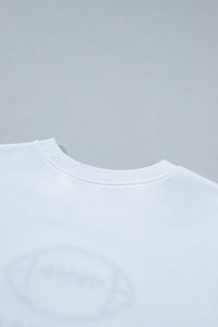 KaleaBoutique Stylish Embroidered Slogan Game Day Rugby Pattern Crewneck Sweatshirt - KaleaBoutique.com