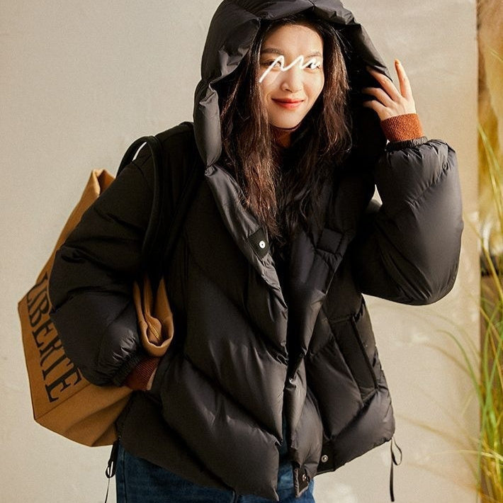 Hooded Long-Sleeve Puffer Jacket - KaleaBoutique.com