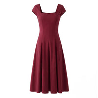 Back-strap Waist-cinching Elegant A-line Dress - KaleaBoutique.com