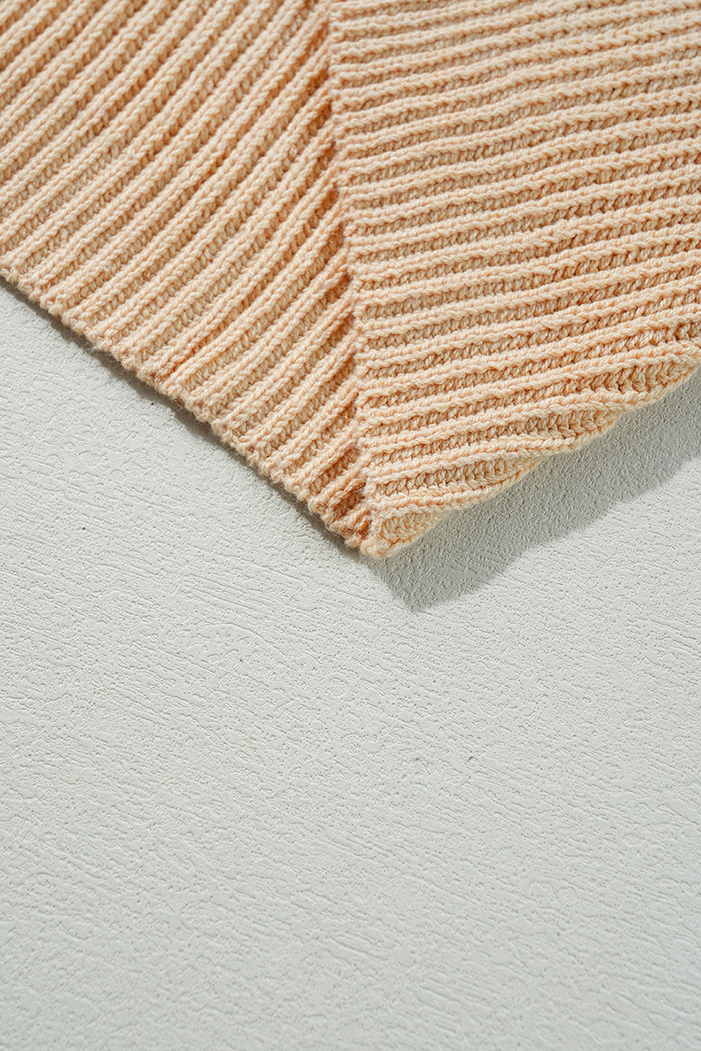 Cable Knit Drop Shoulder Side Slits Loose Sweater - KaleaBoutique.com