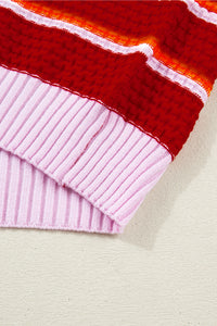 KaleaBoutique Stylish Colorblock Trim Half Sleeve Sweater Top - KaleaBoutique.com