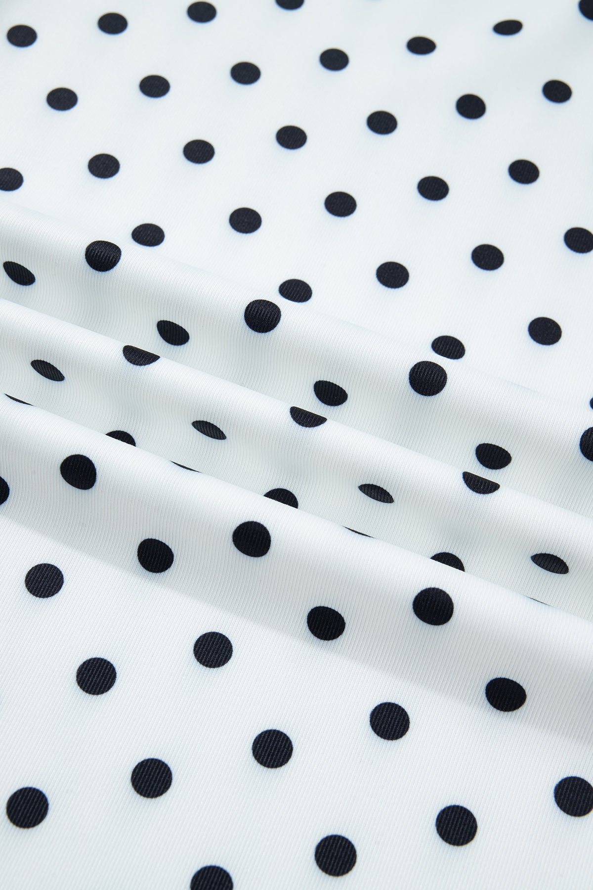 KaleaBoutique Stylish Polka Dot Print Lettuce Trim Long Sleeve Top - KaleaBoutique.com