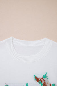 Drop Shoulder Round Neck Long Sleeve Pullover Sweater - KaleaBoutique.com