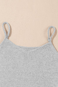 KaleaBoutique Stylish 3 Pieces Rib Crop Camisole Matching Shorts Lounge Set with Cardigan - KaleaBoutique.com