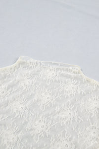 KaleaBoutique Stylish Sheer Floral Mesh Ruched Long Sleeve Top - KaleaBoutique.com
