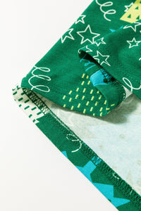 KaleaBoutique Stylish Christmas Tree Print V Neck Tee and Pants Lounge Set - KaleaBoutique.com