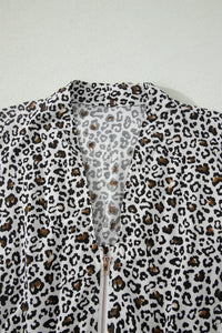 KaleaBoutique Stylish Leopard Zip Front V Neck Cinched Waist Sleeveless Maxi Dress - KaleaBoutique.com