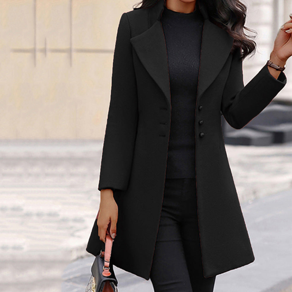 KaleaBoutique Women's Slim-Fit Single-Breasted Coat - KaleaBoutique.com