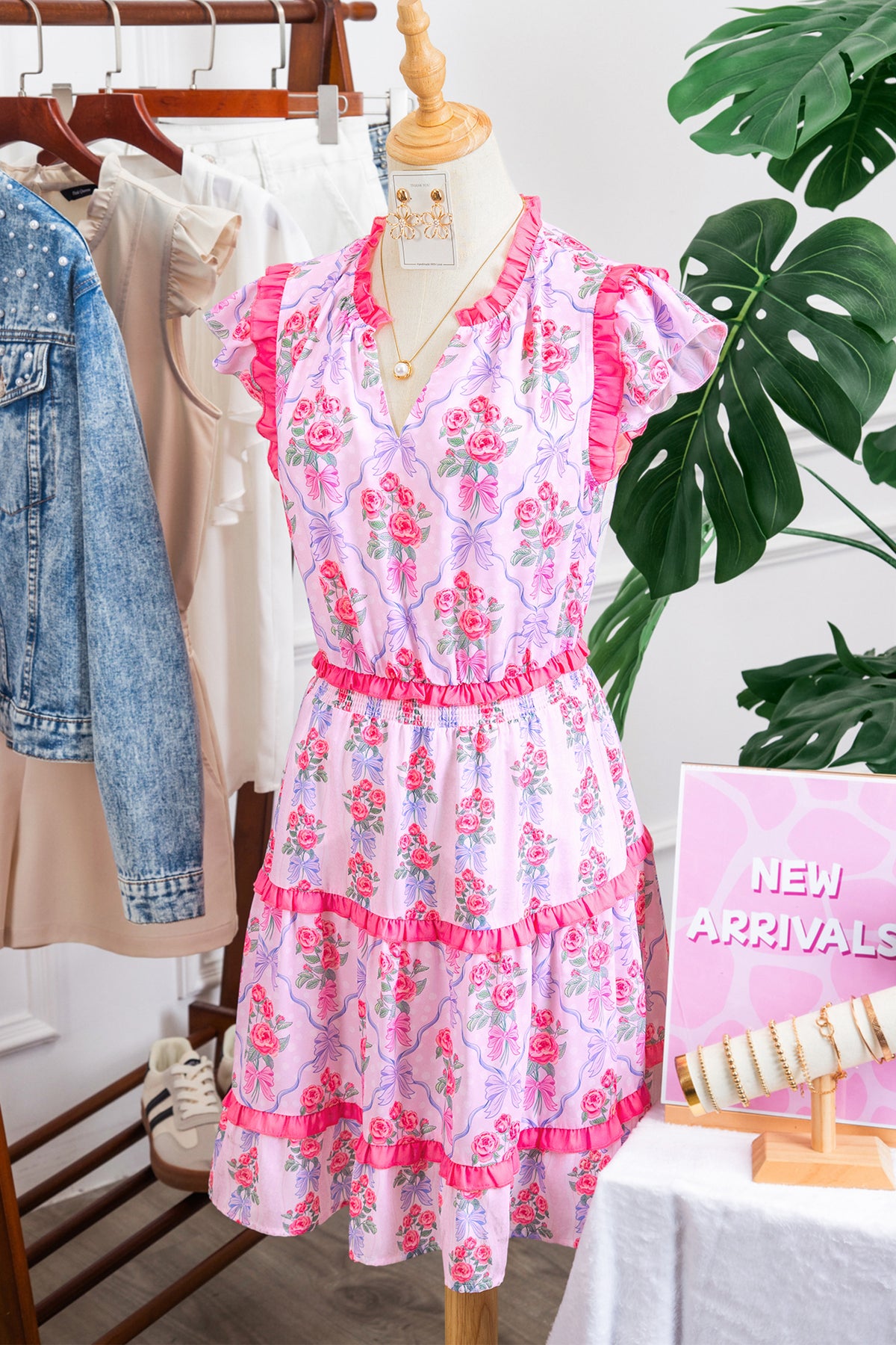KaleaBoutique Stylish Tiered Ruffles Sleeveless Summer Floral Dress - KaleaBoutique.com