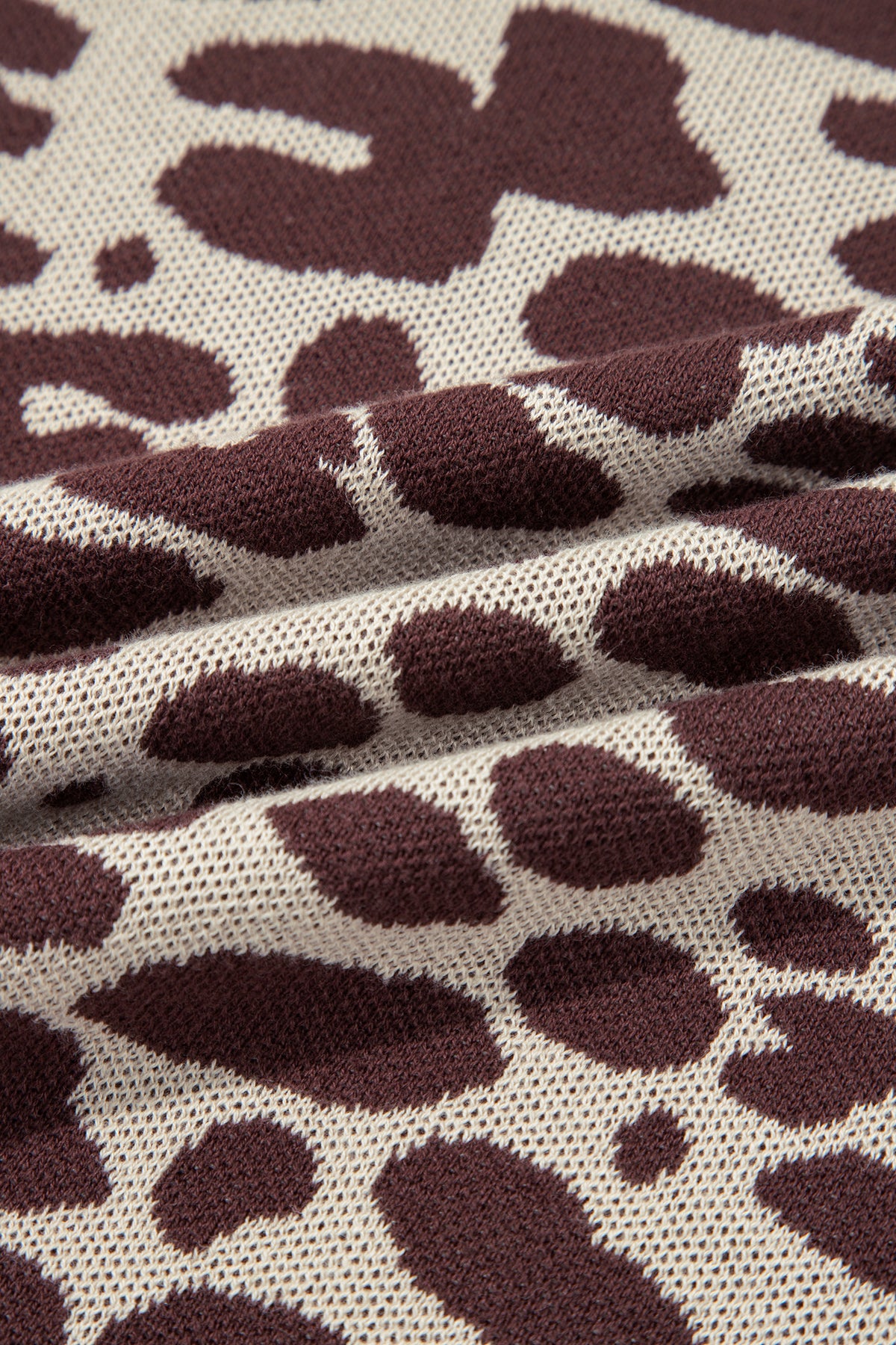 KaleaBoutique Stylish Leopard Print Short Sleeve Knit Loose Pullover Sweater - KaleaBoutique.com