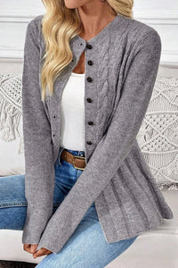 KaleaBoutique Comfortable High Cable Knit Cardigan Sweater - KaleaBoutique.com