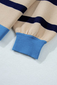 Colorblock Drop Shoulder Buttoned Loose Cardigan - KaleaBoutique.com