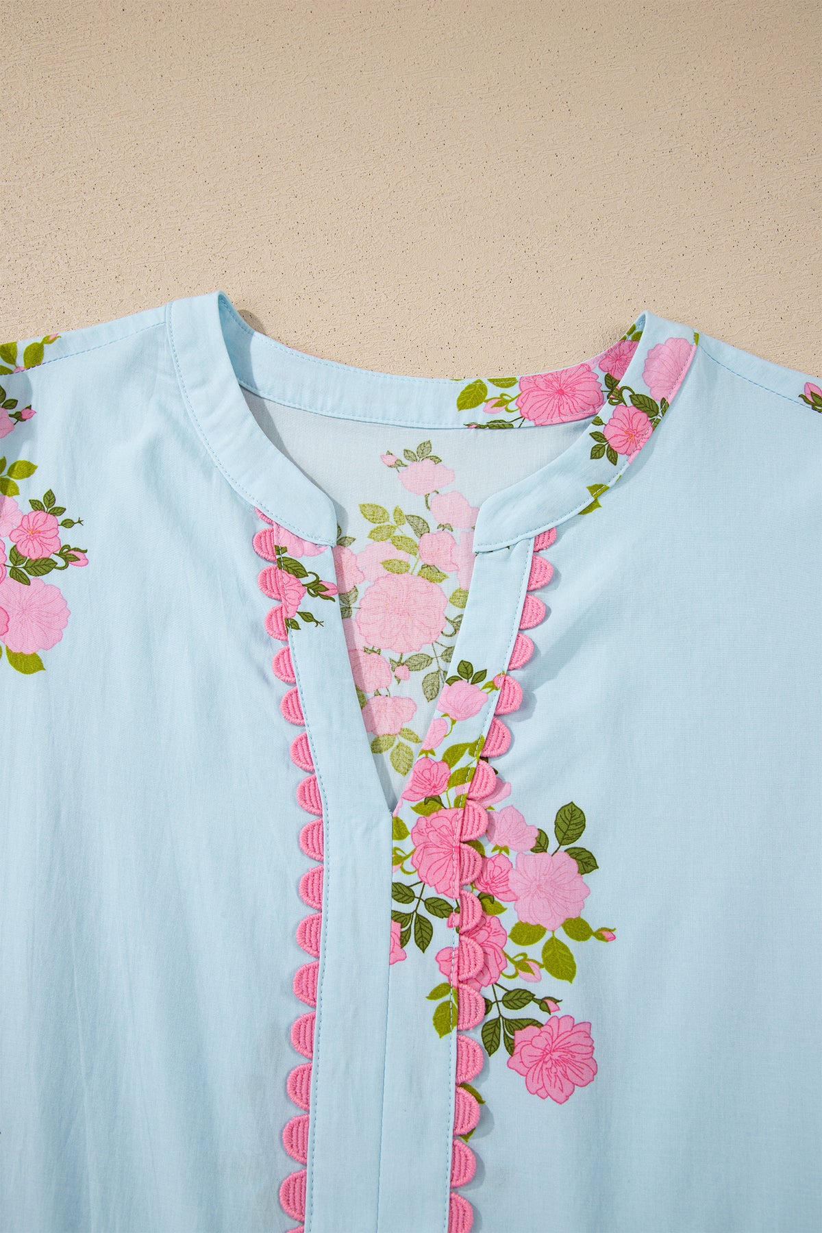 KaleaBoutique Comfortable Notched Neck Flutter Short Sleeve Floral Print Maxi Dress - KaleaBoutique.com