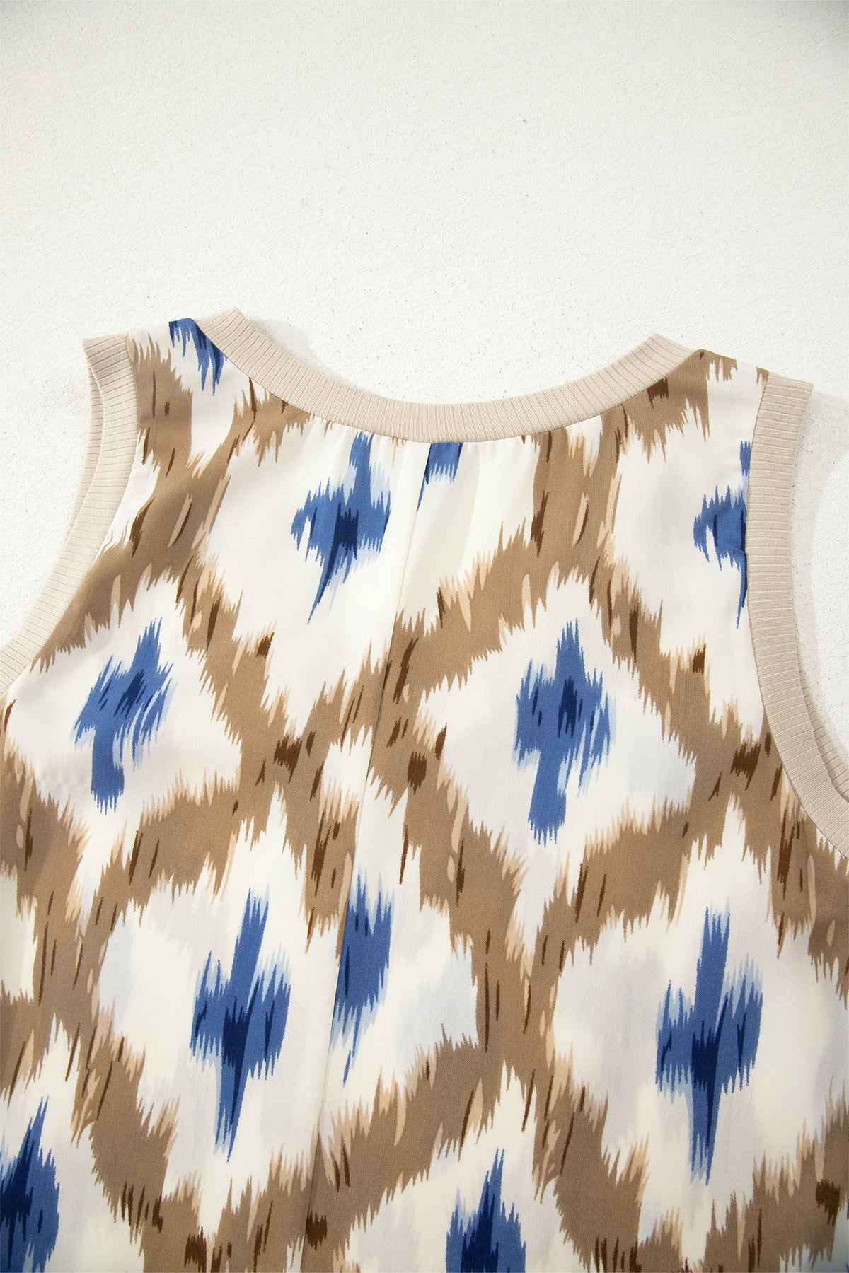 KaleaBoutique Stylish Boho Abstract Print V Neck Sleeveless Long Dress - KaleaBoutique.com