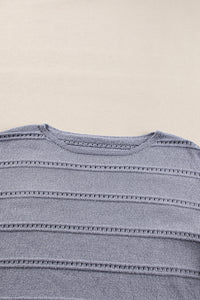 KaleaBoutique Boat Neck Drop Shoulder Pointelle Knit Sweater - KaleaBoutique.com