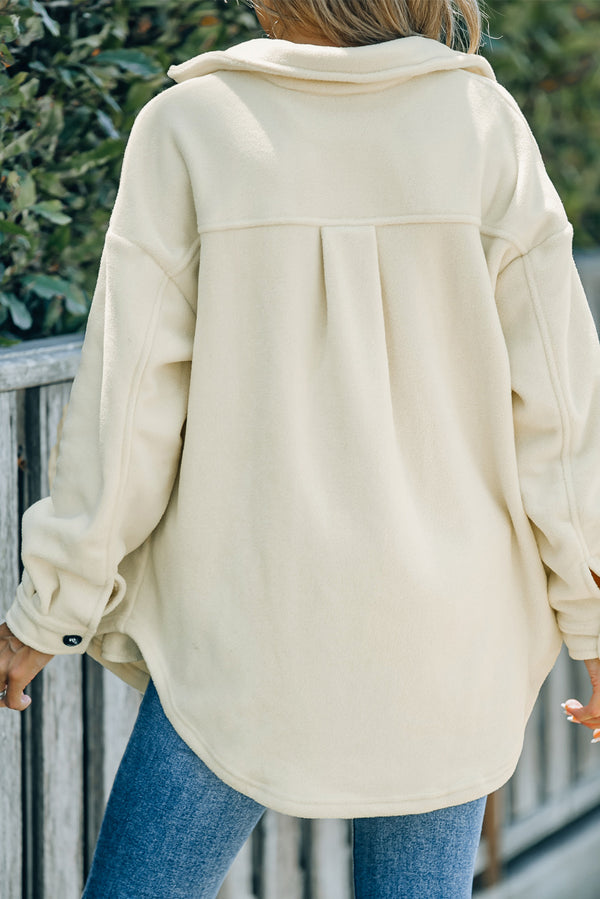 KaleaBoutique Stylish Turn Down Collar Buttoned Shirt Jacket - KaleaBoutique.com