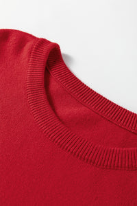 KaleaBoutique Stylish Pearl Embellished Double Ruffle Short Sleeve Sweater - KaleaBoutique.com