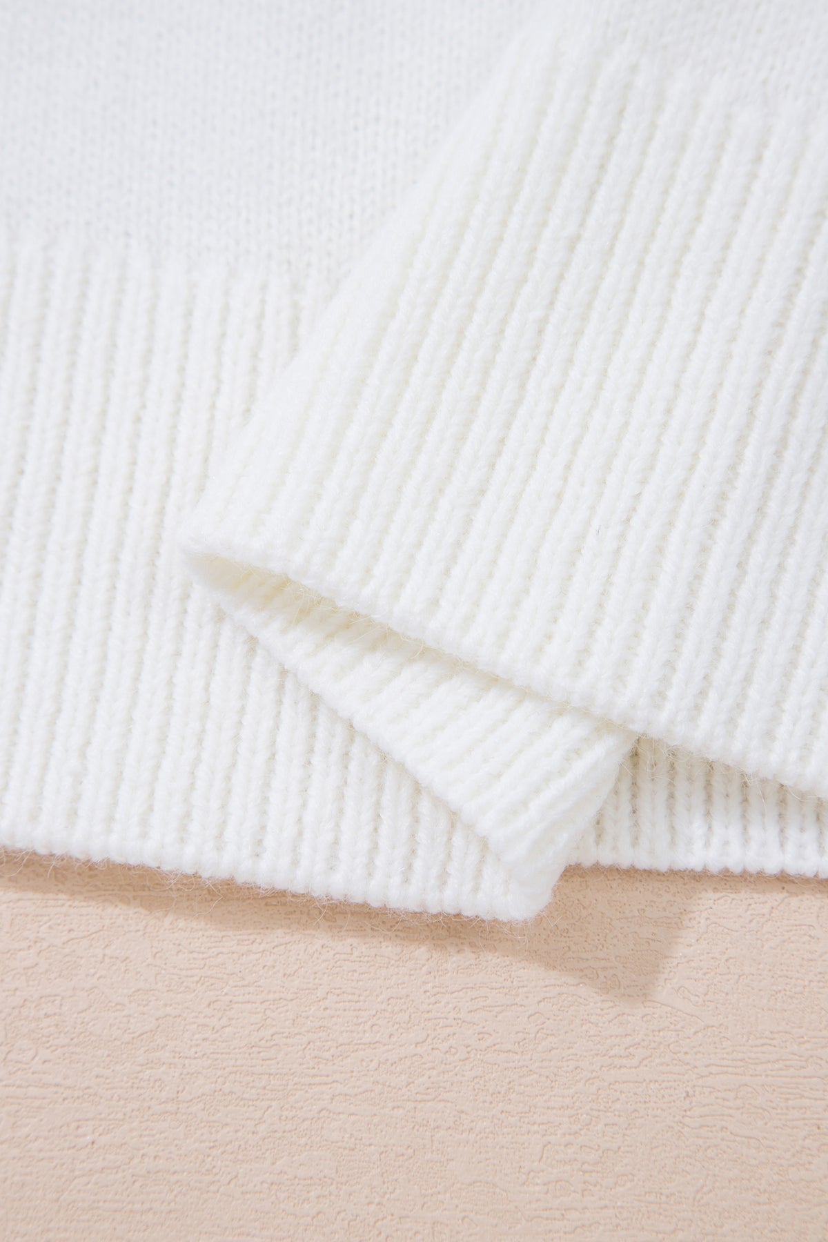 Drop Shoulder Round Neck Long Sleeve Pullover Sweater - KaleaBoutique.com