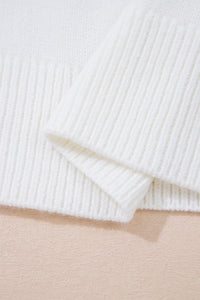 Drop Shoulder Round Neck Long Sleeve Pullover Sweater - KaleaBoutique.com