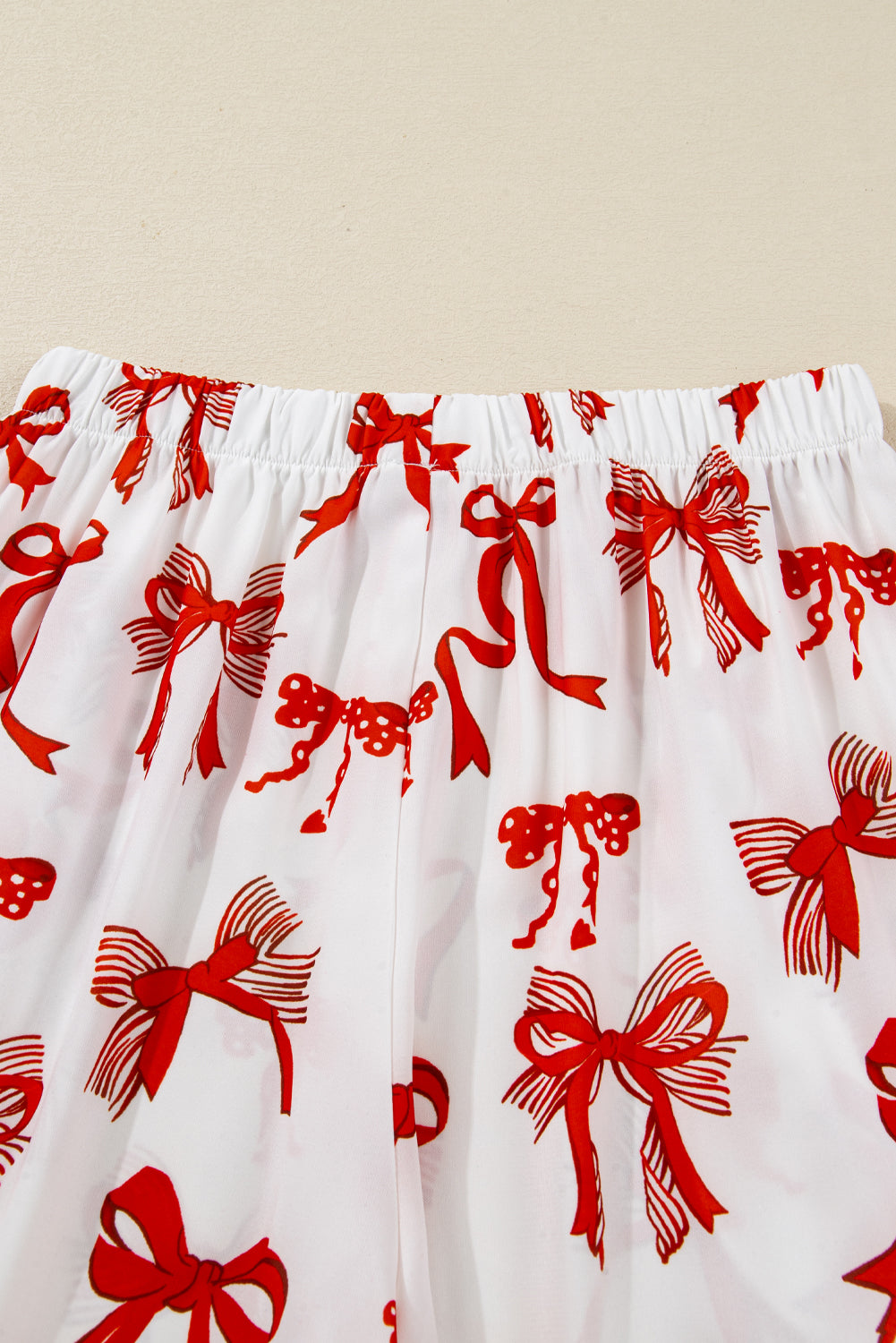 KaleaBoutique Stylish Christmas Bow Print Long 2pcs Pajama Set - KaleaBoutique.com
