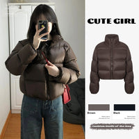 Women’s Short Loose-Fit Puffer Jacket - KaleaBoutique.com