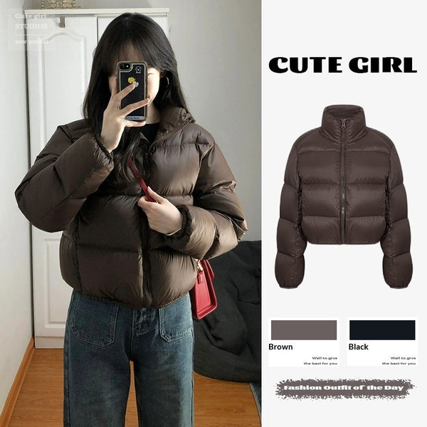 Women’s Short Loose-Fit Puffer Jacket - KaleaBoutique.com