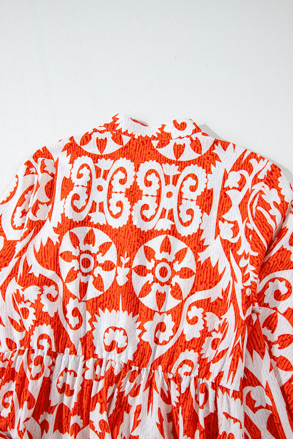 Boho Geometric Printed Long Sleeve Maxi Dress - KaleaBoutique.com