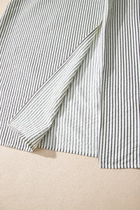 KaleaBoutique Stylish Frilled Detail Half Buttons Short Sleeve Long Dress - KaleaBoutique.com