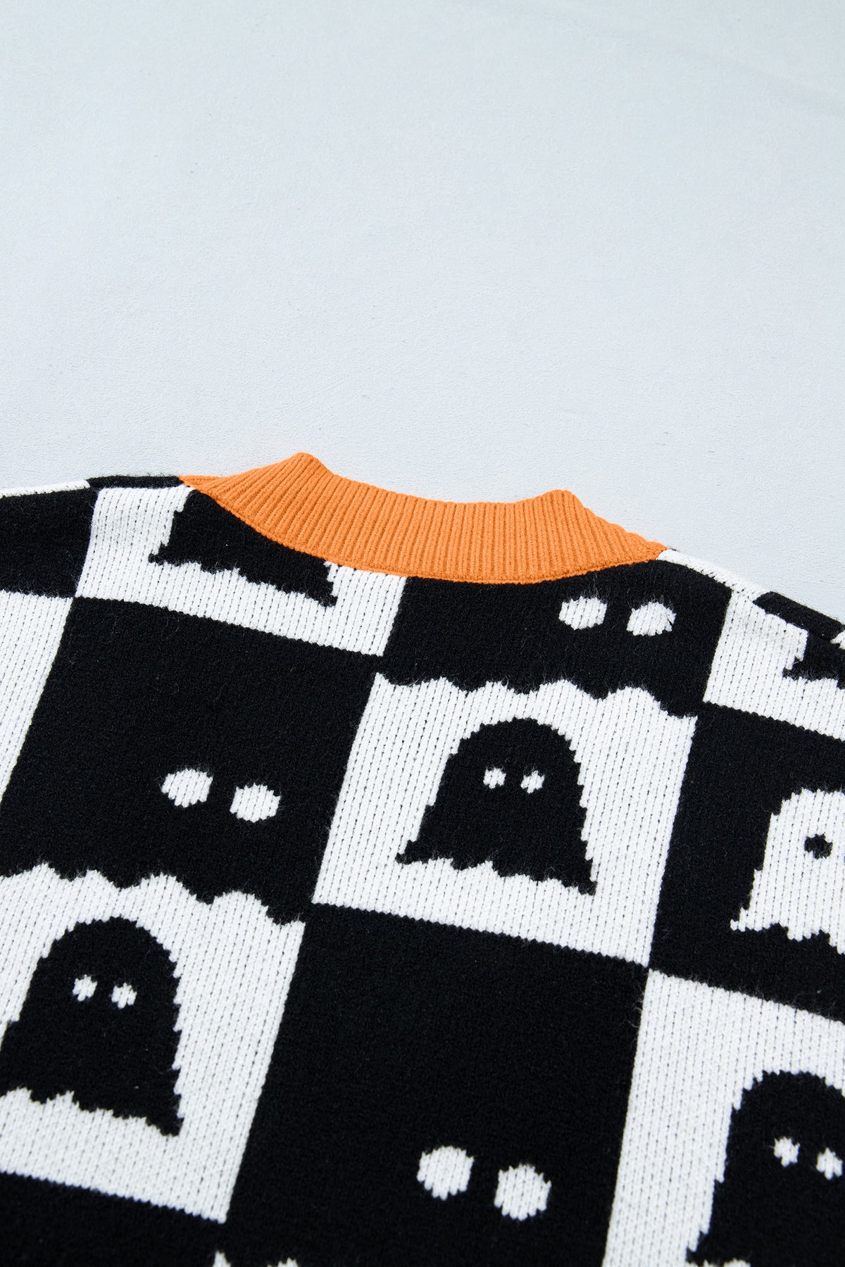 KaleaBoutique Stylish Geometric Ghost Print Drop Shoulder Knit Cardigan - KaleaBoutique.com