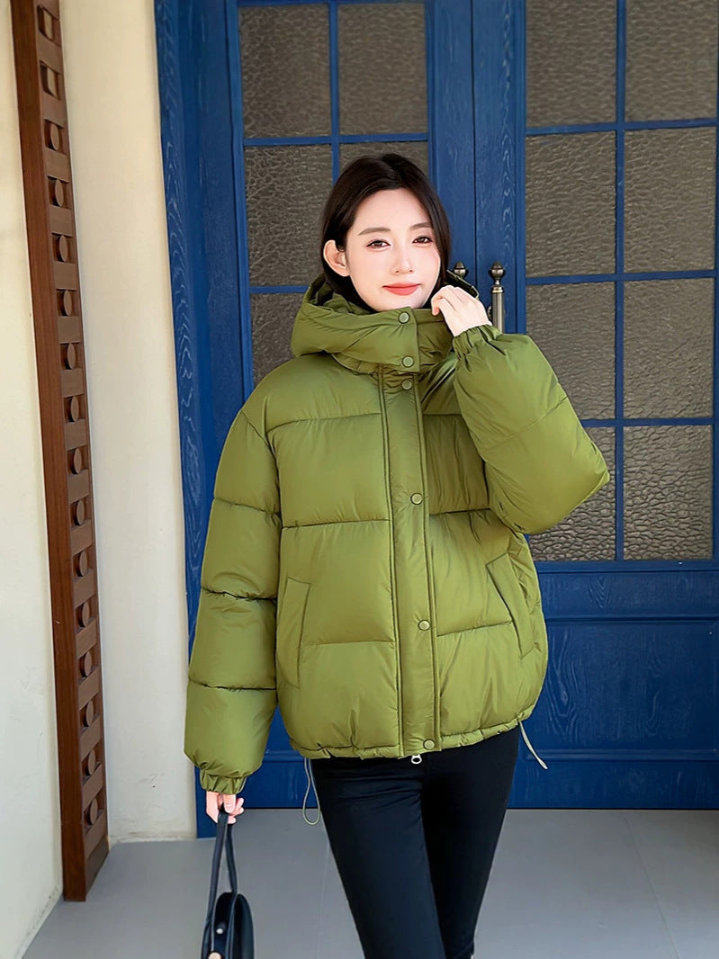 Women’s Relaxed Hooded Zip-Up Puffer Coat - KaleaBoutique.com