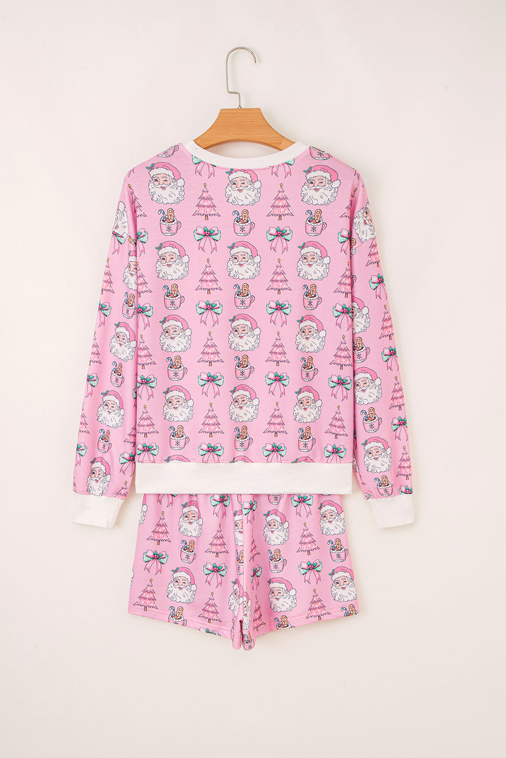 KaleaBoutique Stylish Ho Ho Ho Christmas Fashion Print 2pcs Lounge Short Set - KaleaBoutique.com