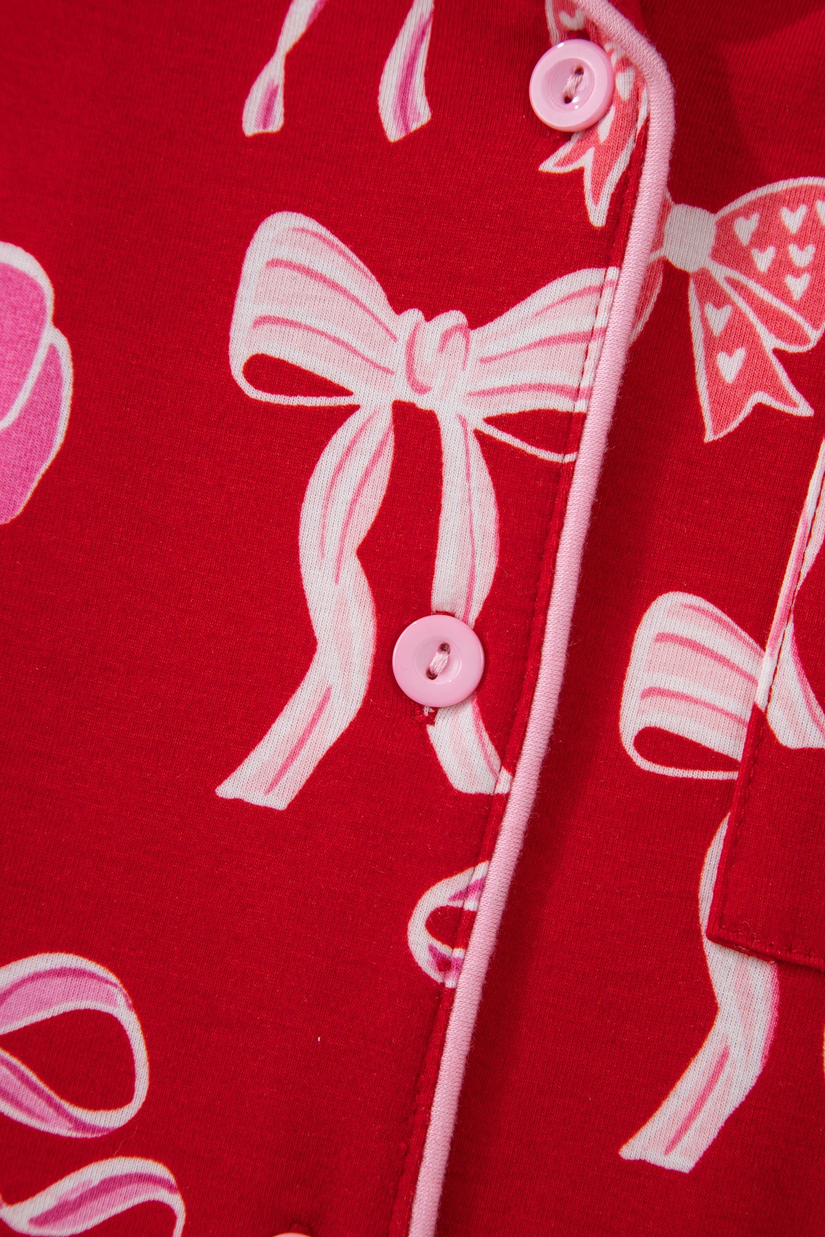 KaleaBoutique Stylish Sweet Bow Print Ruffled Short Sleeve Shirt Shorts 2pcs Pajama Set - KaleaBoutique.com