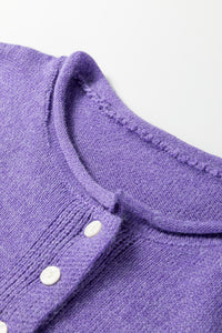 KaleaBoutique Comfortable Solid Color Knit Button Drop Shoulder Sweater Cardigan - KaleaBoutique.com