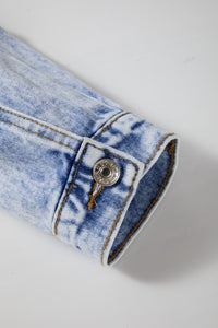 KaleaBoutque Stylish Vintage Washed Flap Pockets Denim Jacket - KaleaBoutique.com